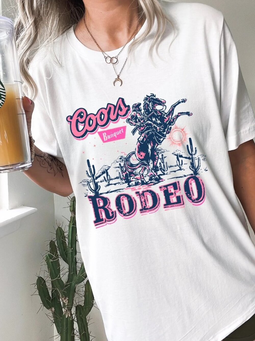 Coors Banquet Rodeo Graphic T-Shirt Oversized NWOT tee top